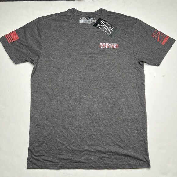 Grunt Style Club Member T-Shirt Mens Remember And Honor Flag Patriotic Large New - Picture 2 of 13